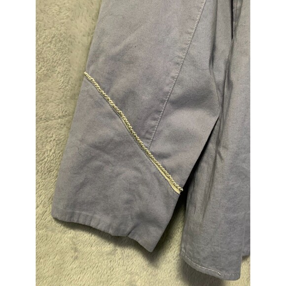 Back in the Saddle Shirt XL Blue Embroidered Flower Pearl Snap Western Cowgirl - Picture 10 of 16